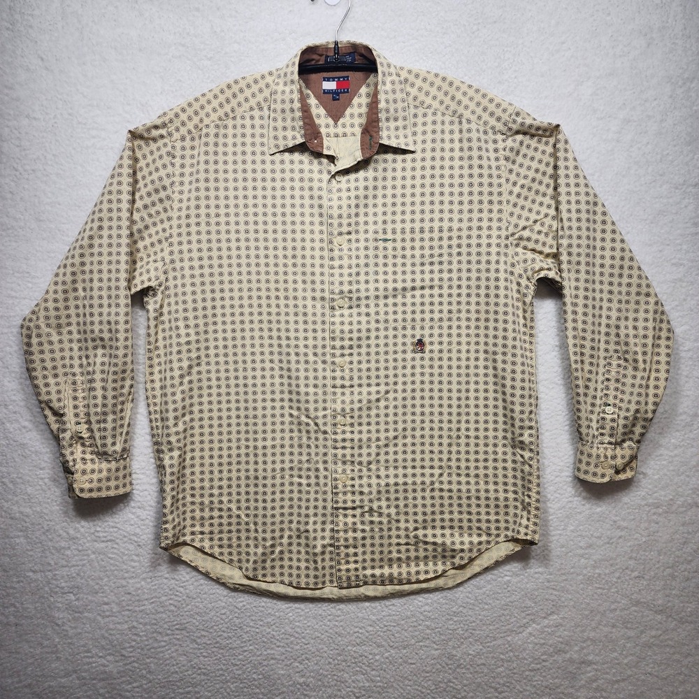 Vintage Tommy Hilfiger Mens Longsleeve Button Down Size Medium